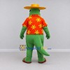 Custom Green and Red Crocodile in a Tropical Shirt Mascot Costume Adult Full Body Suit for Summer Events Custom Green and Red Crocodile in a Tropical Shirt Mascot Costume Adult Full Body Suit for Summer Events