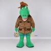 Custom Green and Brown Crocodile in an Explorer Outfit Mascot Costume Adult Full Body Suit for Theme Parties Custom Green and Brown Crocodile in an Explorer Outfit Mascot Costume Adult Full Body Suit for Theme Parties