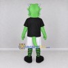Custom Green and Black Dragon Character in Sportswear Mascot Costume Adult Full Body Suit for Sports Events Custom Green and Black Dragon Character in Sportswear Mascot Costume Adult Full Body Suit for Sports Events