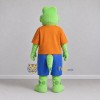 Custom Green and Orange Crocodile Character in Casual Clothes Mascot Costume Adult Full Body Suit for School Events Custom Green and Orange Crocodile Character in Casual Clothes Mascot Costume Adult Full Body Suit for School Events