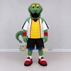 Custom Green and White Cobra in Sportswear Mascot Costume Adult Full Body Suit for Sports Events Custom Green and White Cobra in Sportswear Mascot Costume Adult Full Body Suit for Sports Events