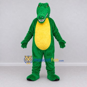 Custom Green and Yellow Crocodile Mascot Costume Adult Full Body Suit for Wildlife Events Custom Green and Yellow Crocodile Mascot Costume Adult Full Body Suit for Wildlife Events