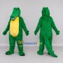 Custom Green and Yellow Crocodile Mascot Costume Adult Full Body Suit for Wildlife Events