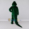 Custom Dark Green and Yellow Crocodile Mascot Costume Adult Full Body Suit for Wildlife Events