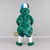 Custom Teal and Yellow Dinosaur Character with a Cap Mascot Costume Adult Full Body Suit for School Events Custom Teal and Yellow Dinosaur Character with a Cap Mascot Costume Adult Full Body Suit for School Events