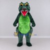 Custom Dark Green Fierce Dinosaur Character Mascot Costume Adult Full Body Suit for Dinosaur Events