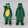 Custom Green and Yellow Crocodile Character Mascot Costume Adult Full Body Suit for Wildlife Events