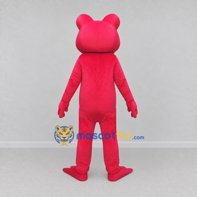 Custom Red and White Frog Mascot Costume Adult Full Body Suit for School Events Custom Red and White Frog Mascot Costume Adult Full Body Suit for School Events