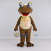 Custom Brown and Cream Frog Character Mascot Costume Adult Full Body Suit for School Events Custom Brown and Cream Frog Character Mascot Costume Adult Full Body Suit for School Events