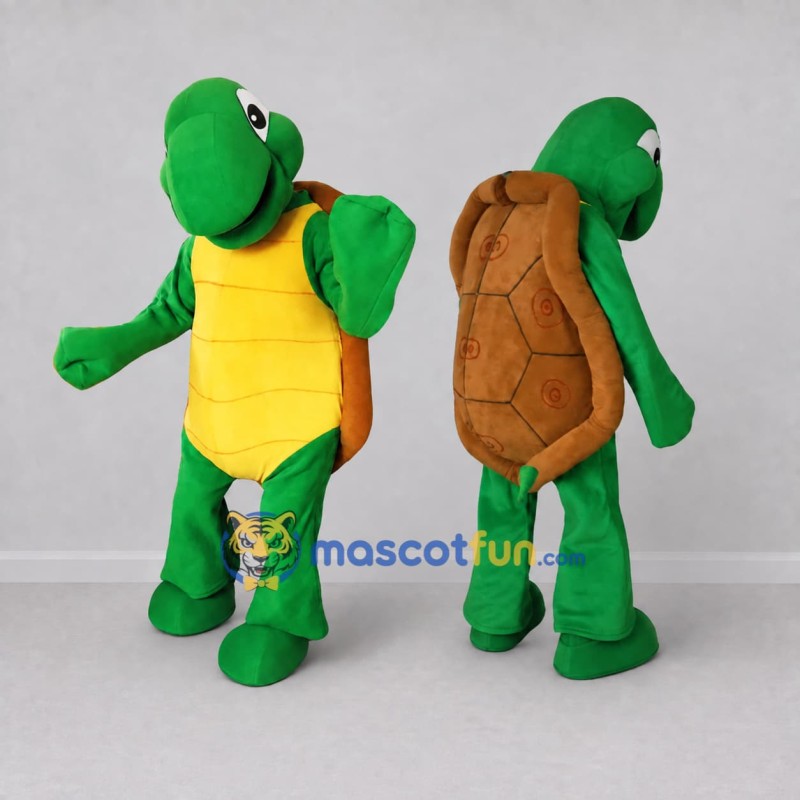 Custom Green and Brown Turtle Character Mascot Costume Adult Full Body Suit for Wildlife Events Custom Green and Brown Turtle Character Mascot Costume Adult Full Body Suit for Wildlife Events