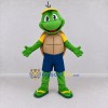 Custom Green and Blue Turtle in Shorts and a Cap Mascot Costume Adult Full Body Suit for School Events Custom Green and Blue Turtle in Shorts and a Cap Mascot Costume Adult Full Body Suit for School Events