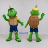 Custom Green and Blue Turtle in Shorts and a Cap Mascot Costume Adult Full Body Suit for School Events Custom Green and Blue Turtle in Shorts and a Cap Mascot Costume Adult Full Body Suit for School Events
