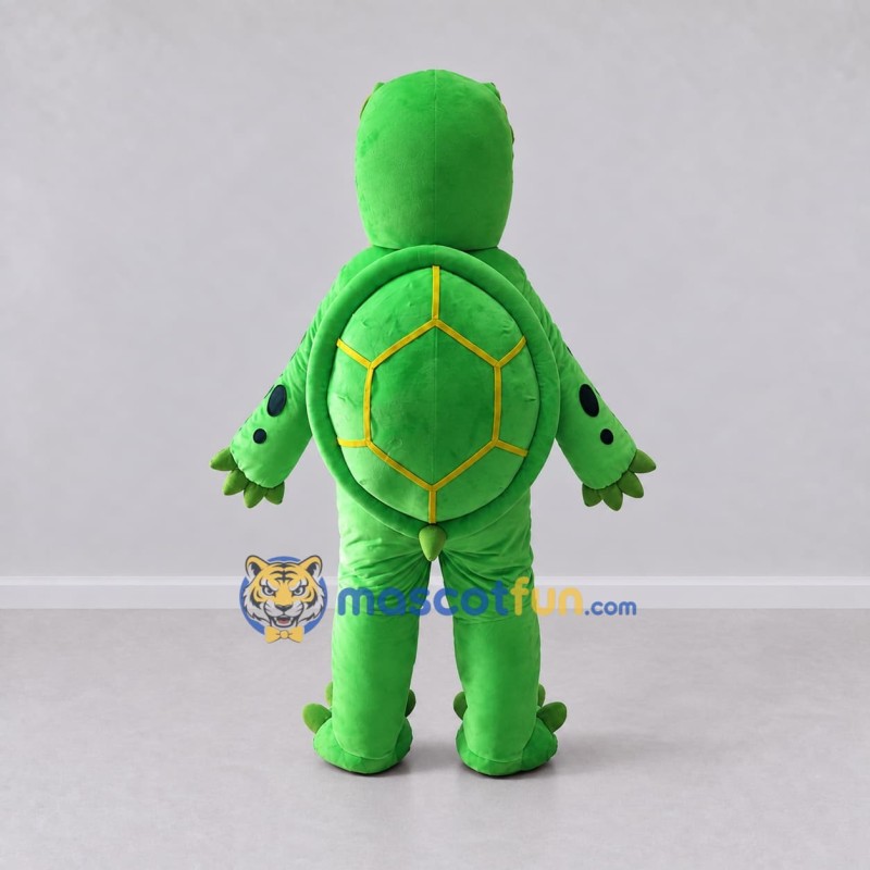 Custom Green and Tan Turtle Character Mascot Costume Adult Full Body Suit for Wildlife Events Custom Green and Tan Turtle Character Mascot Costume Adult Full Body Suit for Wildlife Events