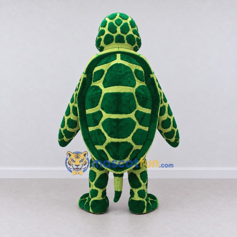 Custom Green and Cream Sea Turtle Mascot Costume Adult Full Body Suit for Ocean Events Custom Green and Cream Sea Turtle Mascot Costume Adult Full Body Suit for Ocean Events