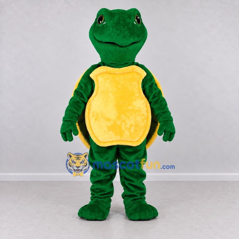 Custom Green and Yellow Turtle Mascot Costume Adult Full Body Suit for Wildlife Events Custom Green and Yellow Turtle Mascot Costume Adult Full Body Suit for Wildlife Events
