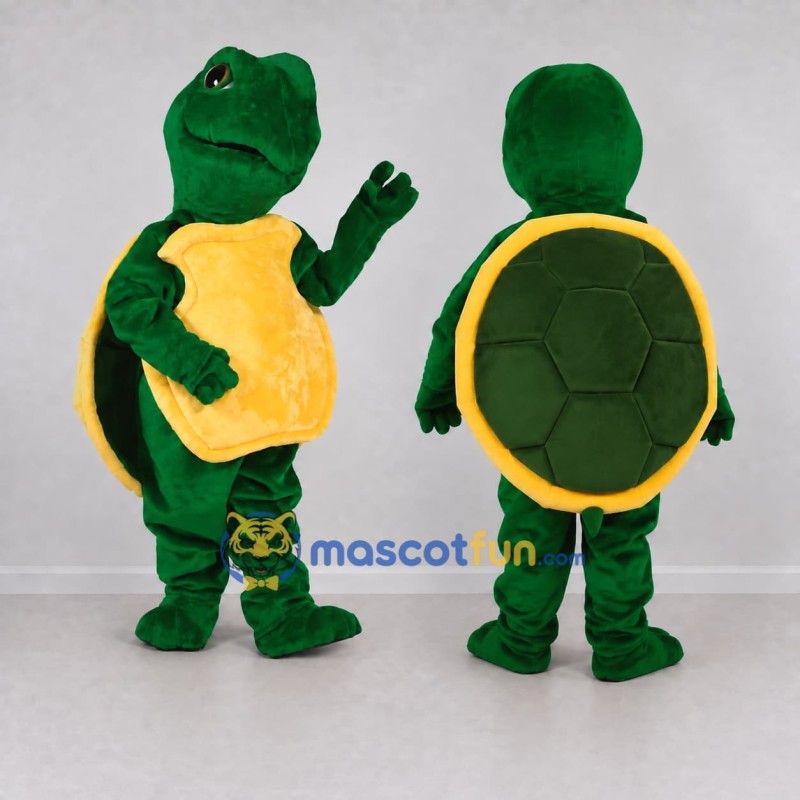Custom Green and Yellow Turtle Mascot Costume Adult Full Body Suit for Wildlife Events Custom Green and Yellow Turtle Mascot Costume Adult Full Body Suit for Wildlife Events