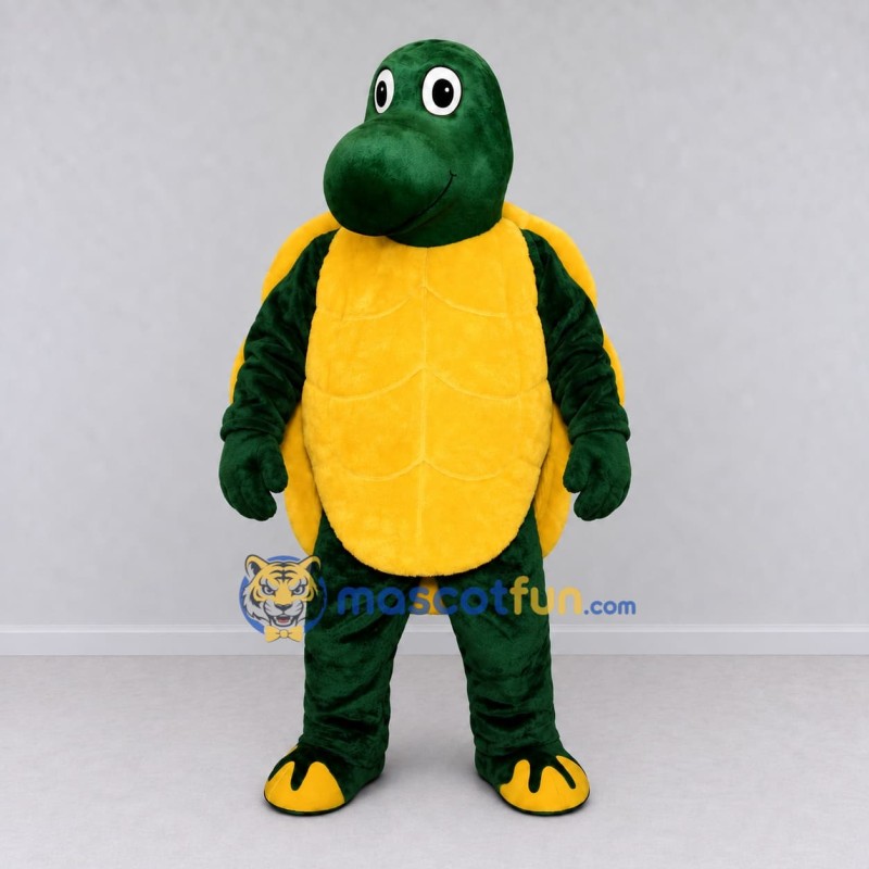 Custom Dark Green and Yellow Turtle Mascot Costume Adult Full Body Suit for Wildlife Events Custom Dark Green and Yellow Turtle Mascot Costume Adult Full Body Suit for Wildlife Events