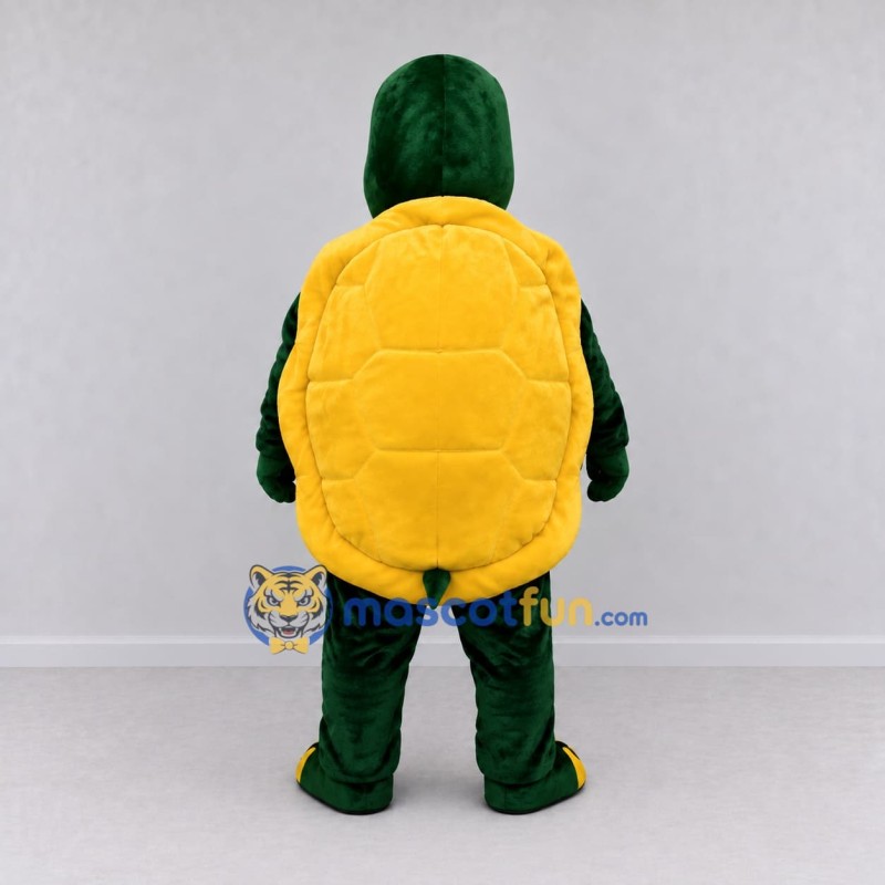 Custom Dark Green and Yellow Turtle Mascot Costume Adult Full Body Suit for Wildlife Events Custom Dark Green and Yellow Turtle Mascot Costume Adult Full Body Suit for Wildlife Events