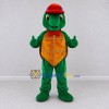 Custom Green and Brown Turtle with a Cap Mascot Costume Adult Full Body Suit for School Events Custom Green and Brown Turtle with a Cap Mascot Costume Adult Full Body Suit for School Events
