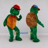 Custom Green and Brown Turtle with a Cap Mascot Costume Adult Full Body Suit for School Events Custom Green and Brown Turtle with a Cap Mascot Costume Adult Full Body Suit for School Events
