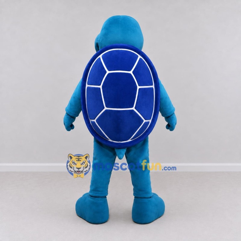 Custom Blue and Yellow Turtle Character Mascot Costume Adult Full Body Suit for Ocean Events