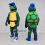 Custom Green and Blue Turtle with a Cap Mascot Costume Adult Full Body Suit for School Events