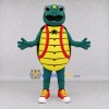 Custom Teal and Yellow Turtle Character with a Star Shell Mascot Costume Adult Full Body Suit for School Events Custom Teal and Yellow Turtle Character with a Star Shell Mascot Costume Adult Full Body Suit for School Events
