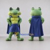 Custom Green and Blue Superhero Frog Mascot Costume Adult Full Body Suit for Theme Parties