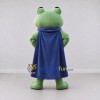 Custom Green and Blue Superhero Frog Mascot Costume Adult Full Body Suit for Theme Parties