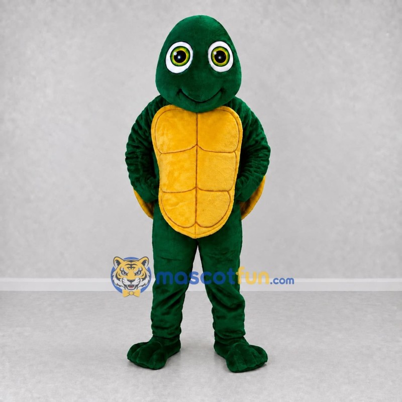 Custom Green and Yellow Turtle Character Mascot Costume Adult Full Body Suit for Wildlife Events Custom Green and Yellow Turtle Character Mascot Costume Adult Full Body Suit for Wildlife Events