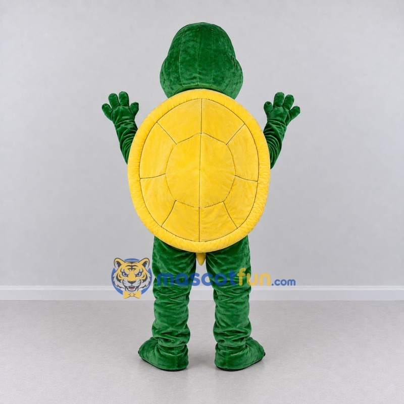 Custom Green and Yellow Turtle Character Mascot Costume Adult Full Body Suit for Wildlife Events Custom Green and Yellow Turtle Character Mascot Costume Adult Full Body Suit for Wildlife Events