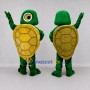 Custom Green and Gold One-Eyed Turtle Monster Mascot Costume Adult Full Body Suit for Theme Parties