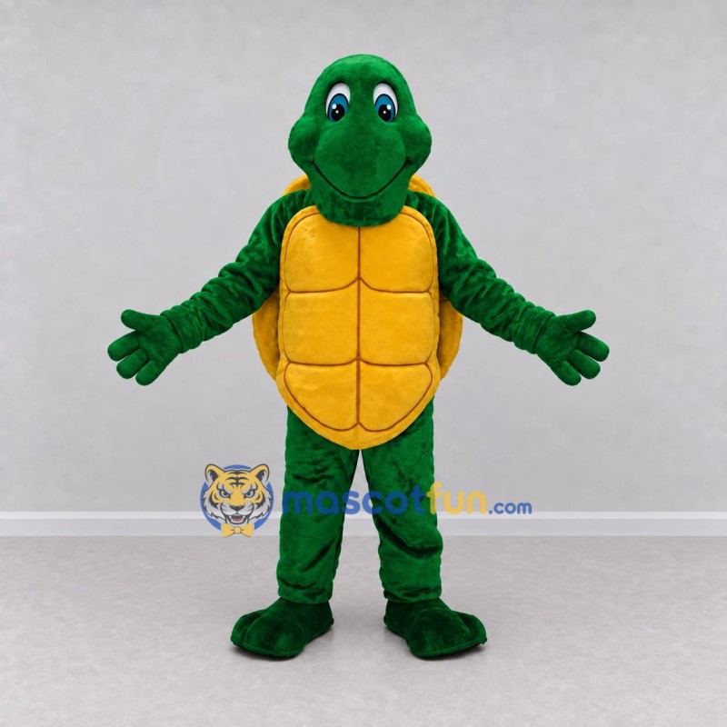 Custom Green and Yellow Turtle Character Mascot Costume Adult Full Body Suit for Wildlife Events Custom Green and Yellow Turtle Character Mascot Costume Adult Full Body Suit for Wildlife Events