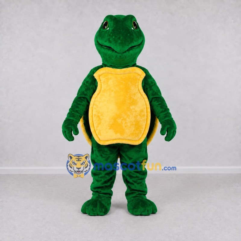 Custom Green and Yellow Turtle Mascot Costume Adult Full Body Suit for Wildlife Events