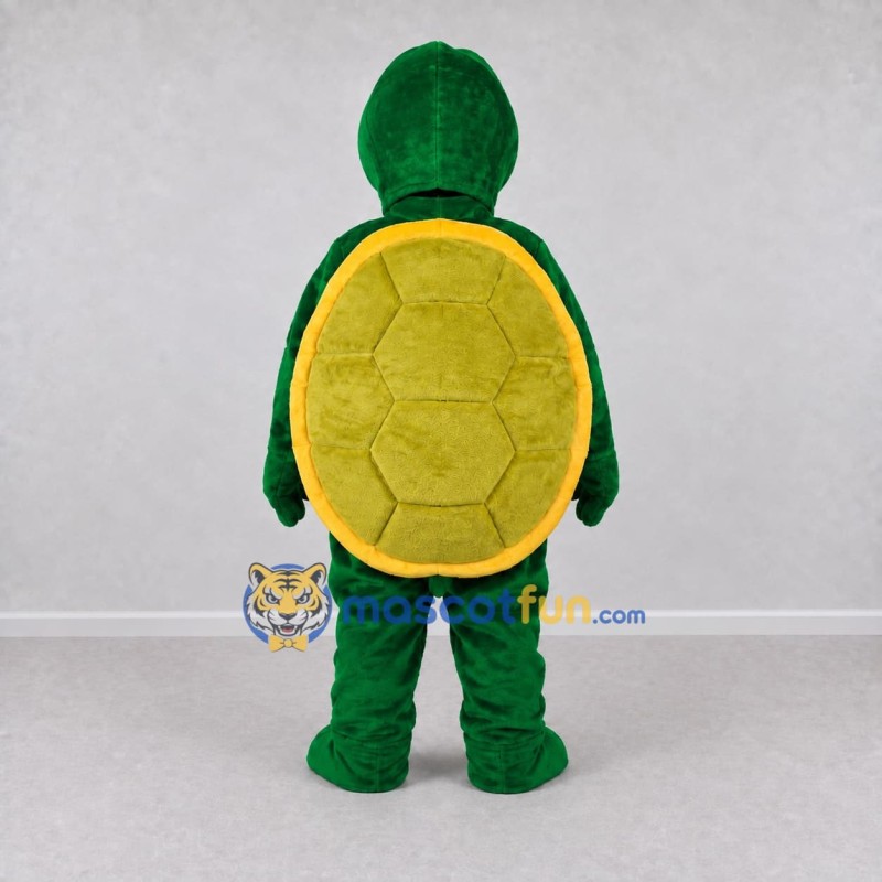 Custom Green and Yellow Turtle Mascot Costume Adult Full Body Suit for Wildlife Events