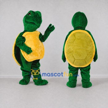 Custom Green and Yellow Turtle Mascot Costume Adult Full Body Suit for Wildlife Events