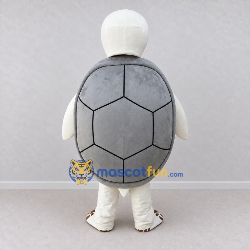 Custom White and Gray Sea Turtle Mascot Costume Adult Full Body Suit for Ocean Events Custom White and Gray Sea Turtle Mascot Costume Adult Full Body Suit for Ocean Events