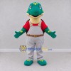 Custom Teal and Red Turtle in Overalls Mascot Costume Adult Full Body Suit for School Events Custom Teal and Red Turtle in Overalls Mascot Costume Adult Full Body Suit for School Events