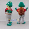 Custom Teal and Red Turtle in Overalls Mascot Costume Adult Full Body Suit for School Events