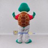 Custom Teal and Red Turtle in Overalls Mascot Costume Adult Full Body Suit for School Events Custom Teal and Red Turtle in Overalls Mascot Costume Adult Full Body Suit for School Events