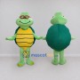 Custom Light Green and Yellow Turtle with Glasses Mascot Costume Adult Full Body Suit for School Events