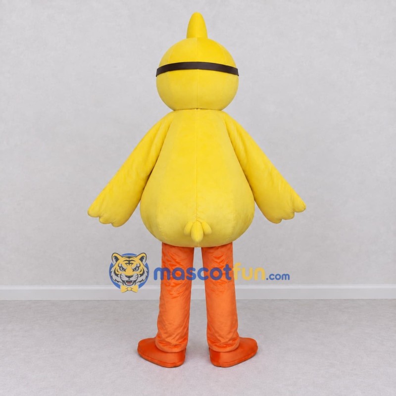 Custom Yellow and Orange Duck with a Snorkel Mask Mascot Costume Adult Full Body Suit for Summer Events Custom Yellow and Orange Duck with a Snorkel Mask Mascot Costume Adult Full Body Suit for Summer Events