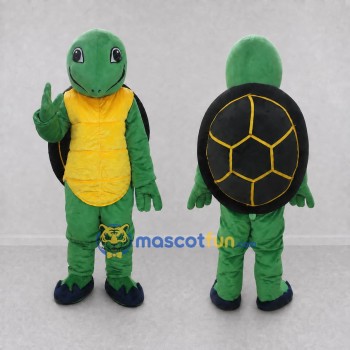 Custom Green and Black Turtle Mascot Costume Adult Full Body Suit for Wildlife Events