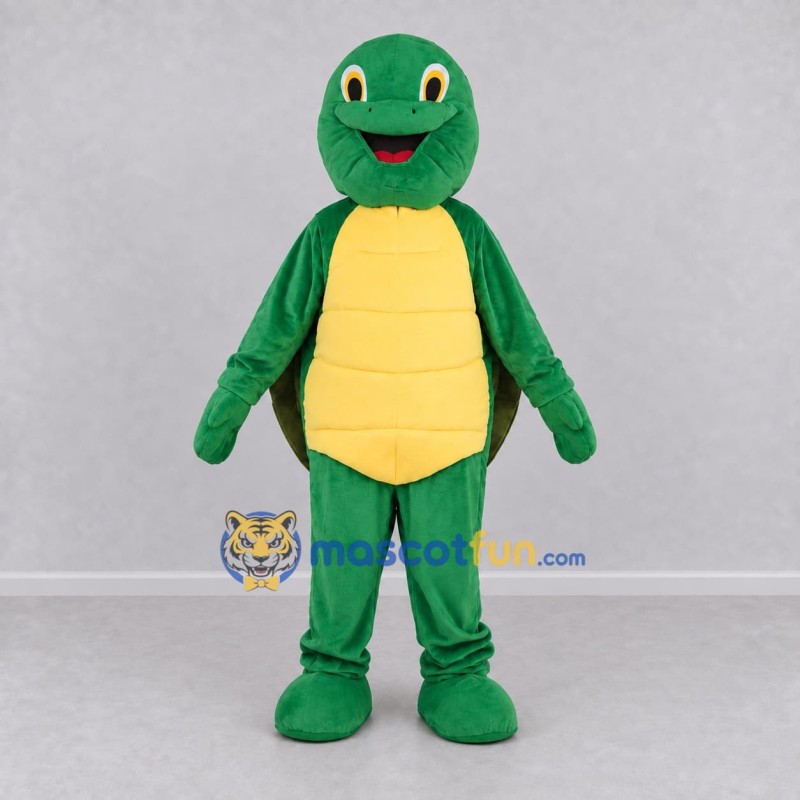 Custom Green and Yellow Turtle Character Mascot Costume Adult Full Body Suit for Wildlife Events Custom Green and Yellow Turtle Character Mascot Costume Adult Full Body Suit for Wildlife Events