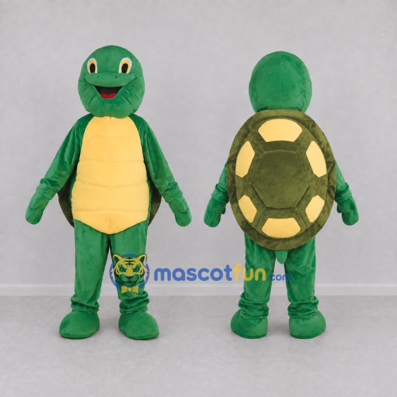Custom Green and Yellow Turtle Character Mascot Costume Adult Full Body Suit for Wildlife Events Custom Green and Yellow Turtle Character Mascot Costume Adult Full Body Suit for Wildlife Events