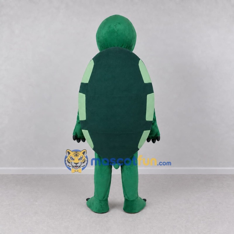Custom Teal and Yellow Turtle Character Mascot Costume Adult Full Body Suit for Wildlife Events