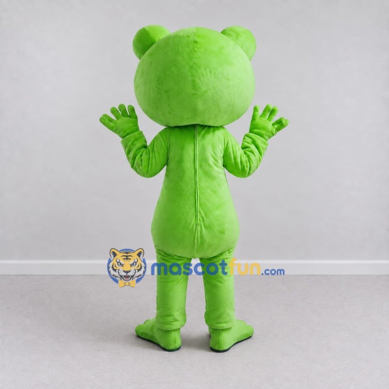 Custom Light Green Frog Character Mascot Costume Adult Full Body Suit for School Events Custom Light Green Frog Character Mascot Costume Adult Full Body Suit for School Events