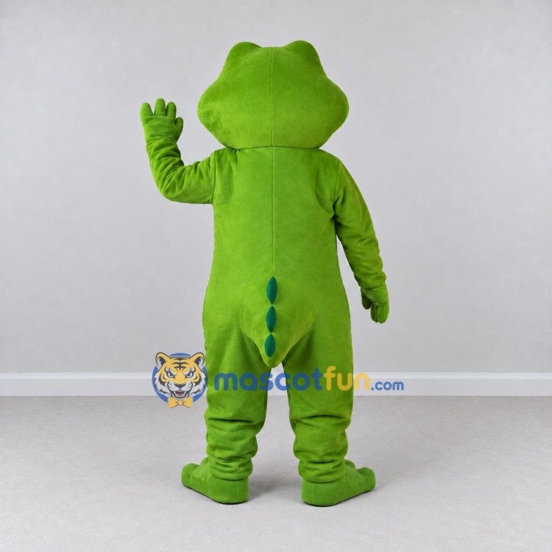 Custom Green and White Frog Character Mascot Costume Adult Full Body Suit for School Events Custom Green and White Frog Character Mascot Costume Adult Full Body Suit for School Events