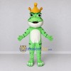 Custom Green and Gold Frog Prince Character Mascot Costume Adult Full Body Suit for Theme Parties Custom Green and Gold Frog Prince Character Mascot Costume Adult Full Body Suit for Theme Parties