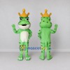 Custom Green and Gold Frog Prince Character Mascot Costume Adult Full Body Suit for Theme Parties Custom Green and Gold Frog Prince Character Mascot Costume Adult Full Body Suit for Theme Parties